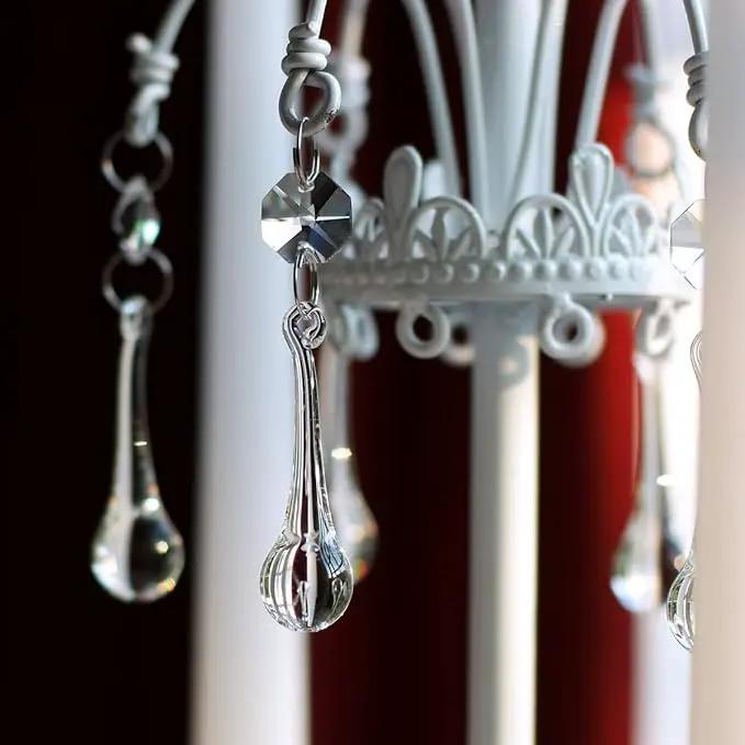 12pcs Raindrop Crystal Chandelier Prisms Parts, Hanging Crystals Beads for Chandeliers, Home Decoration by GreenHaven Gardens