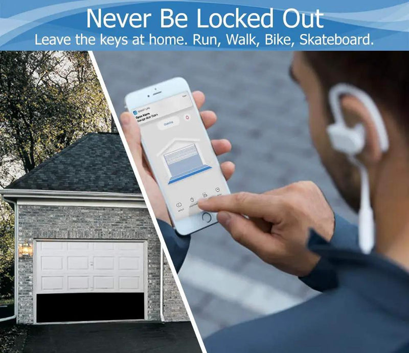 Smart Garage Door Opener - Universal WiFi Remote Controller Compatible with Alexa, Google Home, iPhone, Siri, Android, Door Left Open Alert, Door Security Systems, Updated Model by GreenHaven Gardens