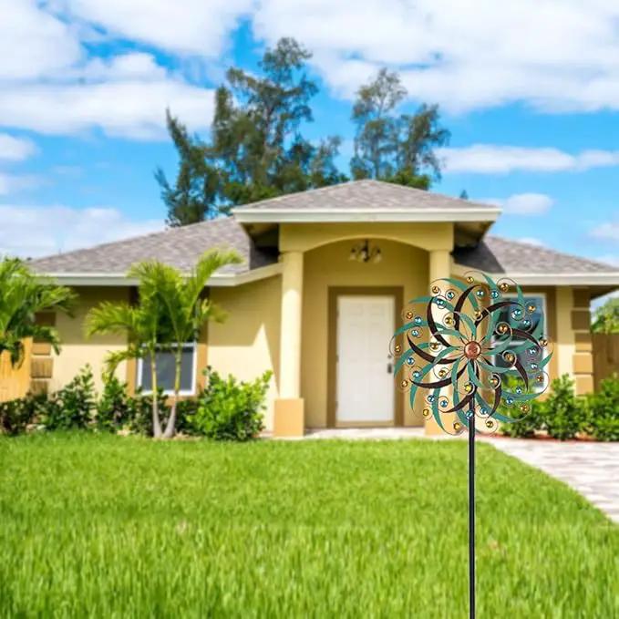 VEWOGARDEN 20" Dia Large Wind Spinner, Outdoor Metal Windmill Spinner - Yard Art Spinner Wind Catchers Sculpture for Patio, Lawn & Garden Decor by GreenHaven Gardens