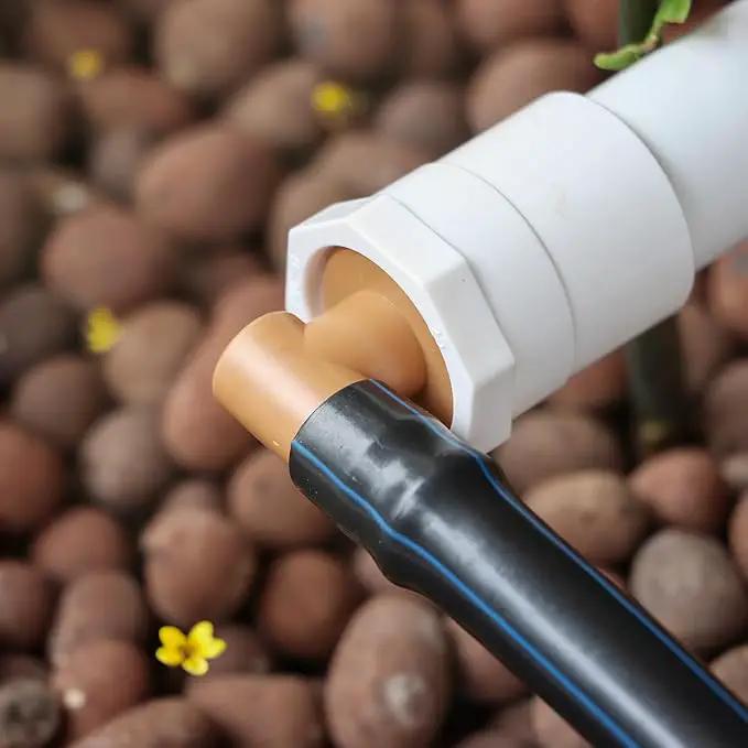 12 Pieces 3/4 Inch PVC to 1/2 Inch Drip Irrigation Adapter Fittings, 3/4" Male Pipe Thread(MPT) x 1/2" Drip Line Barbed Elbow Connectors 3/4-in PVC to 1/2-in Poly Tubing Adapter by GreenHaven Gardens