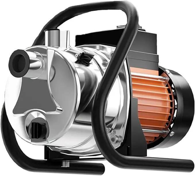 1.5 HP Portable Water Transfer Pump 1500 GPH Shallow Well Pump Garden Booster Sprinkler Pumps for Irrigation Lawn Farm Water Removal with Adapters, Orange by GreenHaven Gardens
