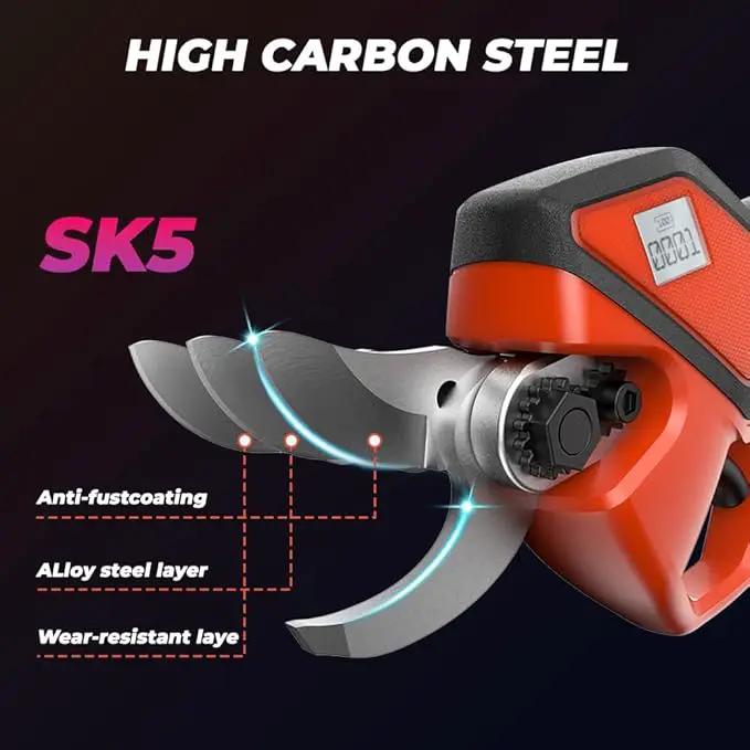 Upgraded Cordless Electric Pruning Shears with LCD Display, Battery Powered Garden Shears with Brushless Motor, 2 Rechargeable Batteries, 2 Inch (50mm) Cutting for Trees, Shrubs, and Yard Trimming by GreenHaven Gardens