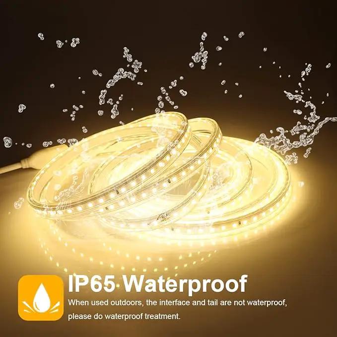Outdoor LED Strip Lights,120LEDs/m Waterproof 32.8ft LED Light Strip Warm White Flexible LED Rope Lights for Garden Patio Cabinet,Bedroom,Commercial Lighting(32.8FT, Warm White) by GreenHaven Gardens