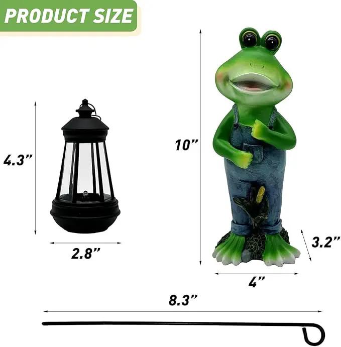Cute Cowboy Frog Garden Statue for Mom - Unique Outdoor Decor, Waterproof Resin, Perfect for Garden, Yard, Lawn Decoration, Top by GreenHaven Gardens