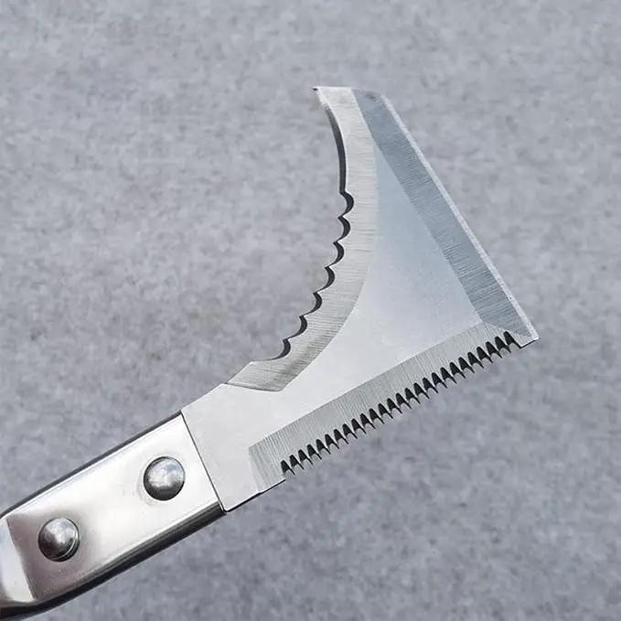 Kosoyo Crack Weeder Crack Weeding Tool Sawtooth Wave Manual Scythe Stainless Steel Gardening Tool -11.42" by GreenHaven Gardens