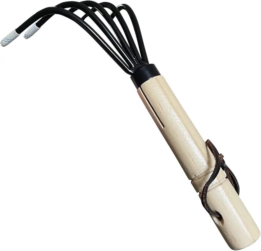 Garden Guru Hand Rake Cultivator Claw Soil Tiller - Military Grade Steel - Rust Resistant - 5 Tine Japanese Ninja Claw - Comfortable Wood Handle - Perfect Pulverized and Aerated Soil by GreenHaven Gardens