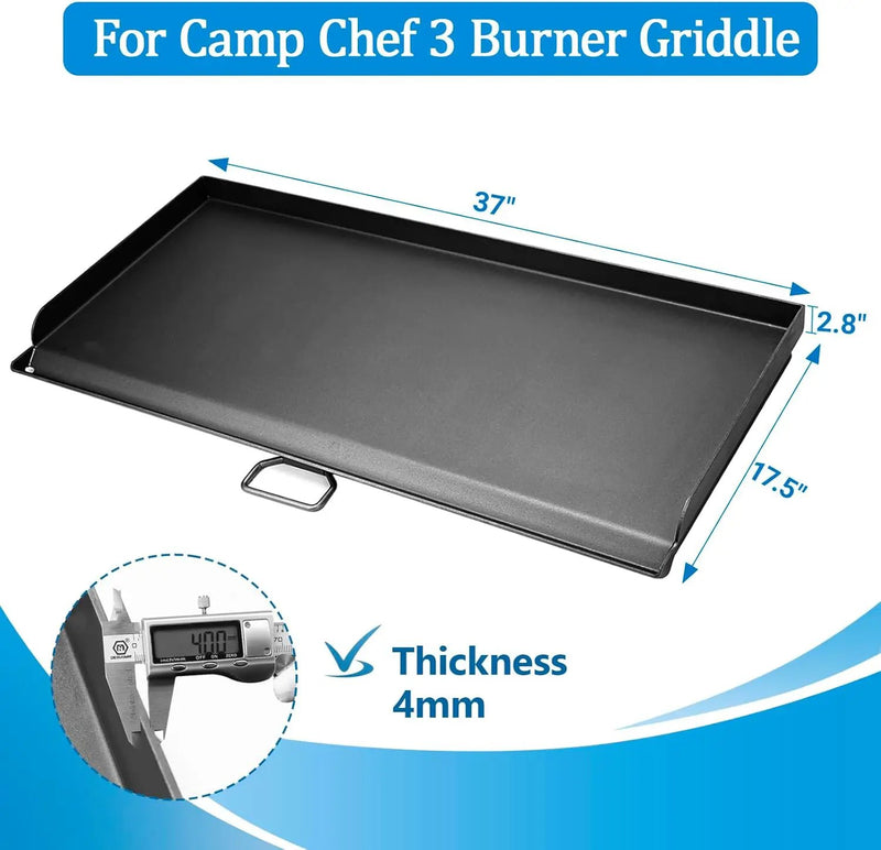 Cast Iron Griddle for Camp Chef 3 Burner Stove, 16" Flat Top Griddle Accessories for Camp Chef Cooking Systems GB90D TB90LW TB90 TB90LWG TB90LWG15 SPG90B CCH3 by GreenHaven Gardens