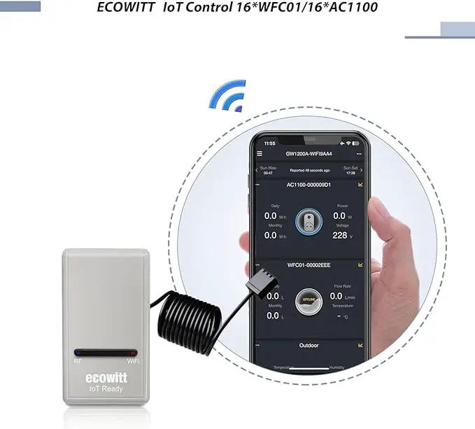 ECOWITT Smart Watering Timer Kit GW1208, Includes WFC01 Sprinkler Timer and GW1200 IoT Gateway, 915 MHz by GreenHaven Gardens