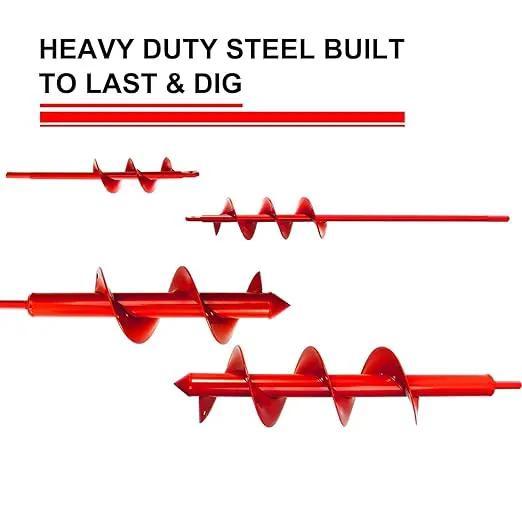 Garden Auger Drill Bit for Planting-1.6x16'' & 3.54x15.7,Ground Earth Spiral Drill Bit for 3/8" Hex Drive Drill, Yard Auger Drill for Bulbs Planting, Hole Digger Flowers,Umbrella Holes,Bedding Digging by GreenHaven Gardens