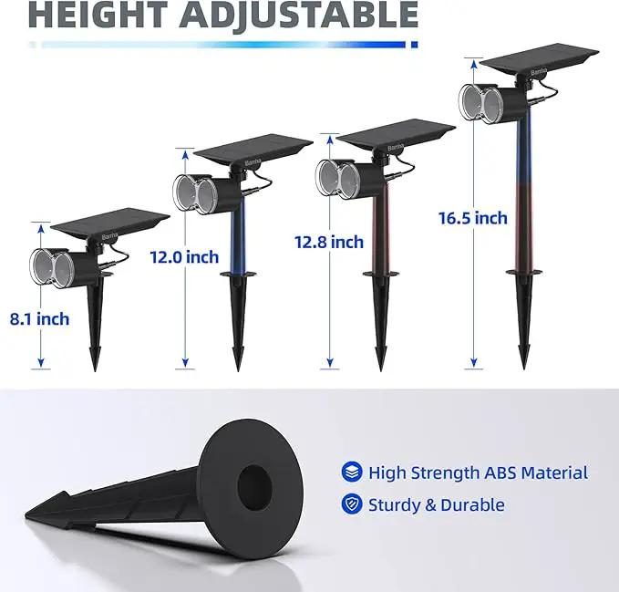 Barrina Solar Spotlights Outdoor Waterproof, 360° Horizontal Adjustable Outdoor Solar Spot Lights, 6500k 3 Modes, 24 LEDs Solar Powered Landscape Lighting for Garden Yard Pathway, Auto On/Off, 6 Pack by GreenHaven Gardens