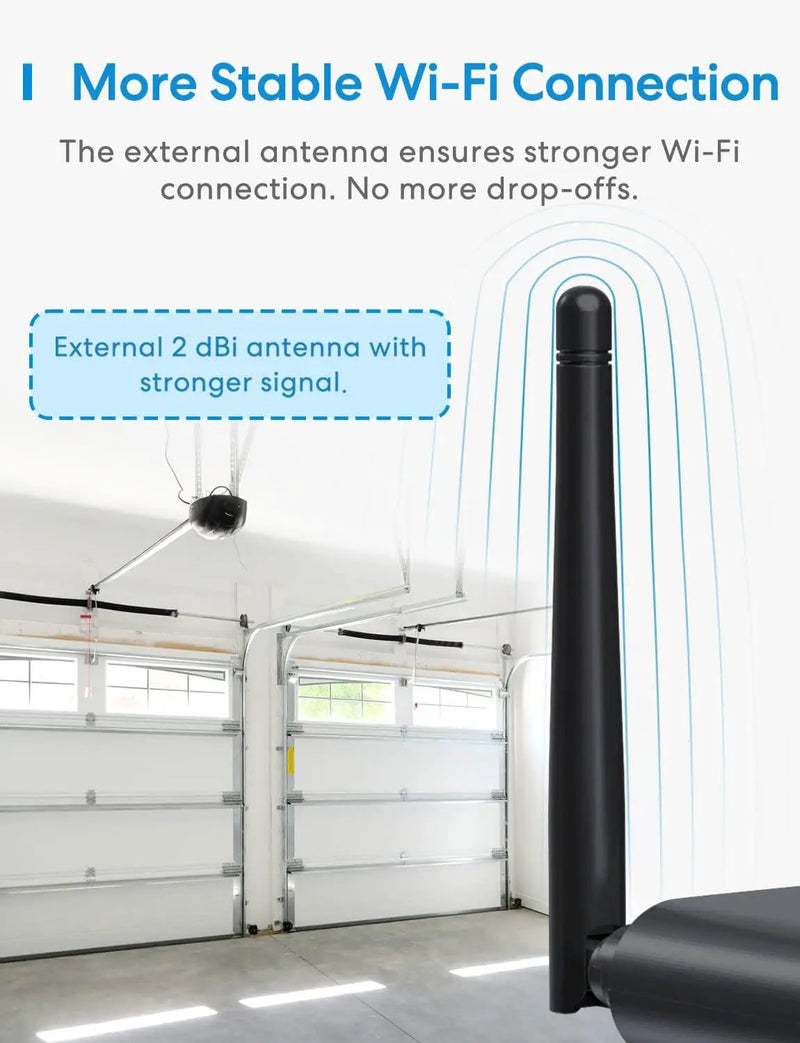 meross Smart Garage Door Opener Remote with External Antenna, Up to 3 Single Doors, Compatible with Apple HomeKit, Amazon Alexa, Google Assistant, SmartThings, App Control, No Hub Needed by GreenHaven Gardens