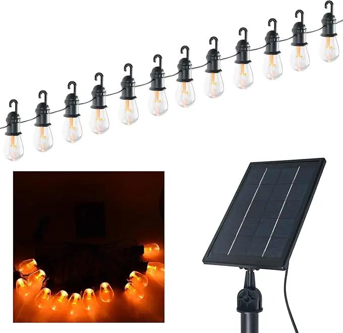 Luwint 27ft Solar String Lights - 12 Bulbs, Waterproof Fairy Hanging Lights for Outdoor Patio, Garden, Yard, and Deck Decoration - Solar Powered LED Lights by GreenHaven Gardens