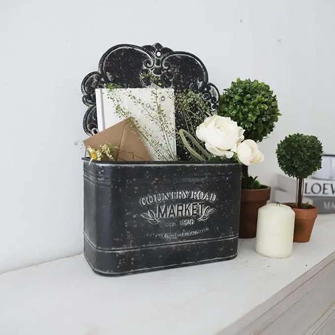 All Chic Black Wall Planter Metal Wall Planter Outdoor Wall Planter Wall Hanging Planter Rustic Wall Mount Planter Outdoor Indoor Wall Planter for Farmhouse Decor by GreenHaven Gardens