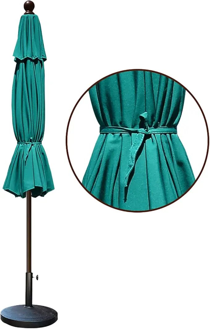 EliteShade USA 10-Year-Non-Fading 9Ft Market Umbrella Patio Umbrella Outdoor Table Umbrella with Ventilation, Teal by GreenHaven Gardens