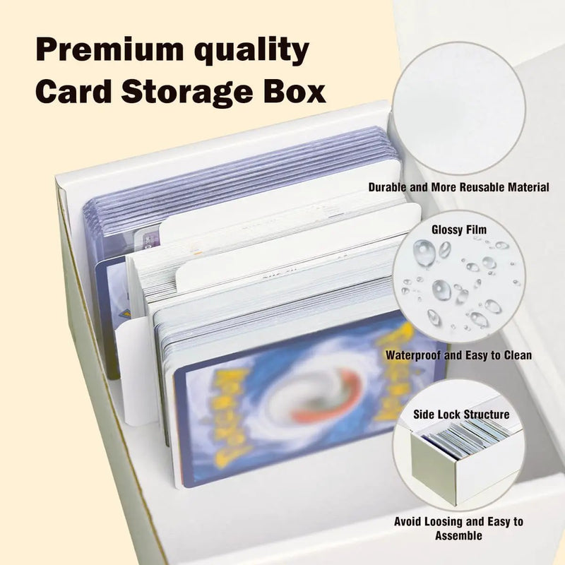 NUMINA 7 Pack 350 Small Card Storage Box, Heavy Duty Cardboard Game Card Organizer with Dividers for TCG, MTG, Sports & Trading Cards, Shipping Boxes for Collectors & Sellers by GreenHaven Gardens
