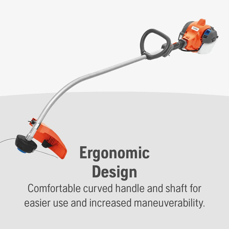 Husqvarna 130C Gas String Trimmer, 28-cc 2-Cycle, 17-Inch Curved Shaft Gas Weed Wacker with Tap N' Go Trimmer Head for Quick Line Feed by GreenHaven Gardens