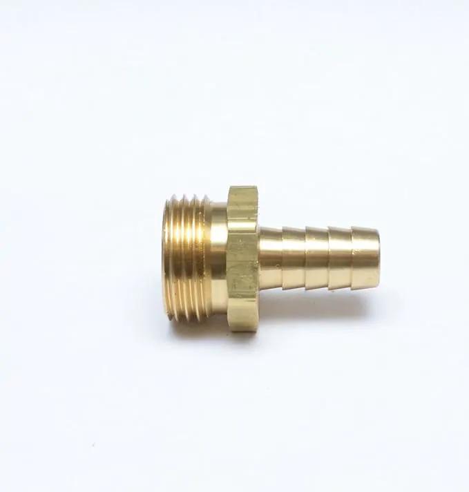 Brass 1/2" Hose ID to 3/4" GHT Male Garden Hose Thread Straight Barb Fitting for Hose Repair, Irrigation, Powerwashing by GreenHaven Gardens
