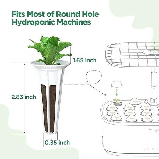 LetPot 172 Pcs Seed Pod Kits, Hydroponics Growing Sponges, Grow Anything Kit Pod for Hydroponic with 60 Sponges, 2 Nutrients, 25 Baskets, 60 Stickers, 25 Germination Domes by GreenHaven Gardens
