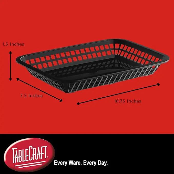 TableCraft Products C1079BK Cash and Carry Grande Basket, Large, Black (Pack of 12) by GreenHaven Gardens