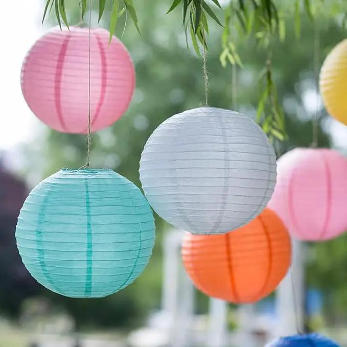 Chinese Style Paper Lanterns, Set of 12, Suitable for Party Decoration (Red, 14in) by GreenHaven Gardens