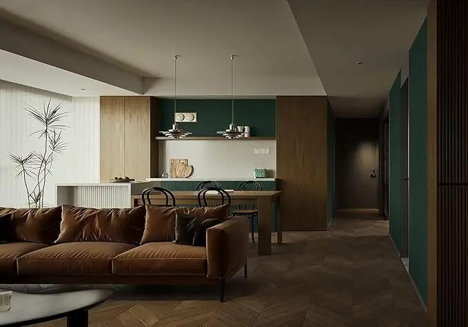 Dimoon 118''x15.7'' Emerald Dark Skin Peel and Stick Wallpaper Contact Paper Modern Self Adhesive Wall Paper Removable Renter Friendly Textured Solid Vinyl Roll (118''x15.7'',Emerald Dark Skin) by GreenHaven Gardens