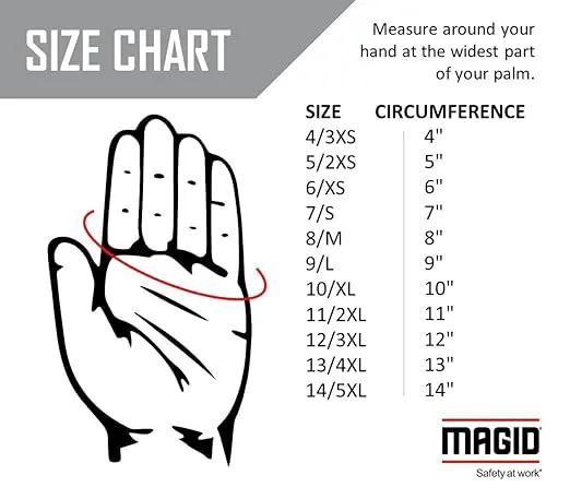 MAGID D-ROC ANSI A4 AeroDex Polyurethane Palm Coated Work Gloves, 1 Pair, Size 6/XS, GPD482 by GreenHaven Gardens