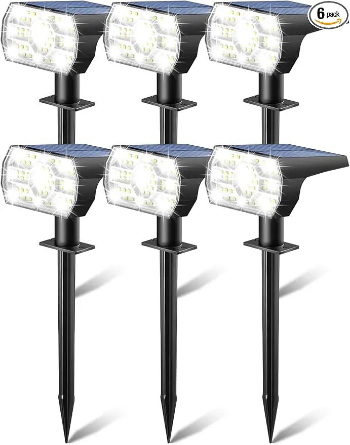 Kaxiida Solar Lights Outdoor Waterproof IP68, 3 Lighting Models Solar Powered Spot Lights Outdoor, 56LED Dusk to Dawn for Yard Patio Garden Pathway Landscape Lighting by GreenHaven Gardens