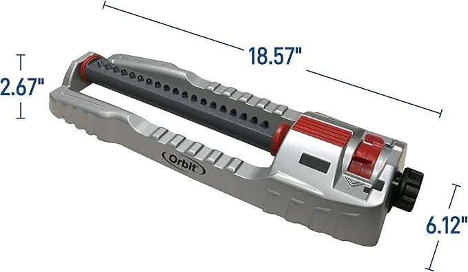 Orbit 56281 Oscillating Water Sprinkler for Lawn and Garden with Metal Base and Custom Pattern Dial (Waters up to 4,000 Square Feet) by GreenHaven Gardens