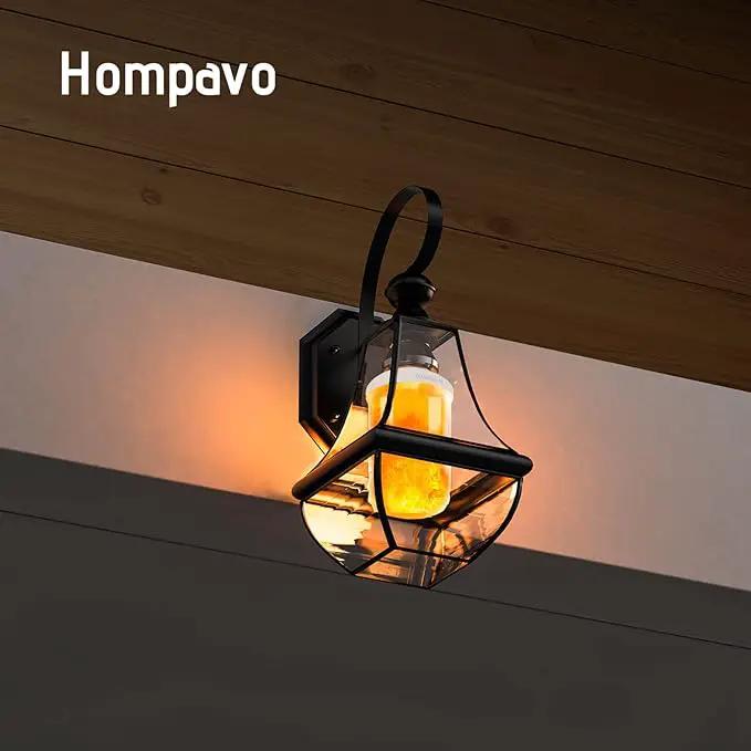 Hompavo 【Upgraded】 LED Flame Light Bulbs, 4 Modes Flickering Light Bulbs with Upside Down Effect, E26/E27 Base Flame Bulb for Halloween, Christmas,Indoor and Outdoor Decoration (White-4 Pack) by GreenHaven Gardens
