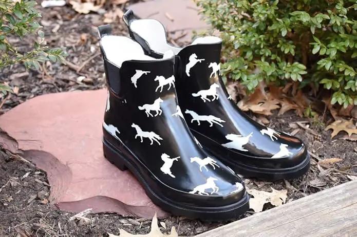 NORTY - Womens Ankle Rain Boots - Ladies Waterproof Winter Spring Garden Boot runs ½ size large by GreenHaven Gardens