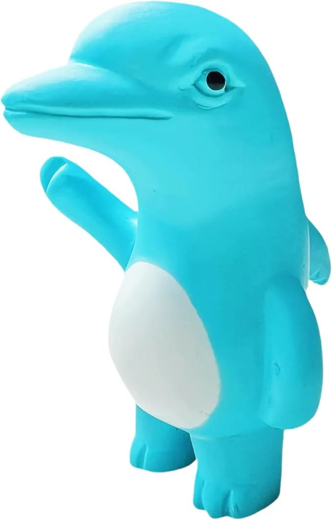 Jxueych Rebellious Dolphin Figurine, Standing 3.5 Inch Resin Garden Statue – The Cutest Blend of Cuteness and Rebellion! by GreenHaven Gardens