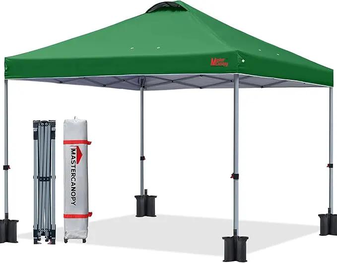 MASTERCANOPY Durable Pop-up Canopy Tent with Roller Bag (10x10, Forest Green) by GreenHaven Gardens
