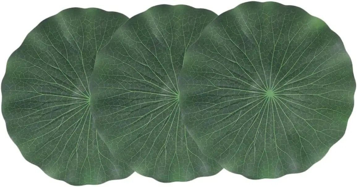 DOITOOL Artificial Lily Pads for Koi Pond: 3 Pcs Artificial Floating Foam Lotus Leaves 11 Inch Realistic Water Lily Pads Ornaments for Patio Fish Pond Pool Aquarium Decor, Green by GreenHaven Gardens