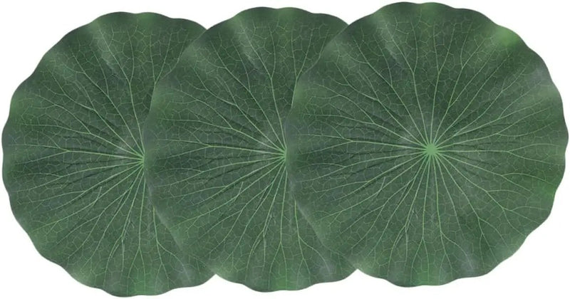 DOITOOL Artificial Lily Pads for Koi Pond: 3 Pcs Artificial Floating Foam Lotus Leaves 11 Inch Realistic Water Lily Pads Ornaments for Patio Fish Pond Pool Aquarium Decor, Green by GreenHaven Gardens