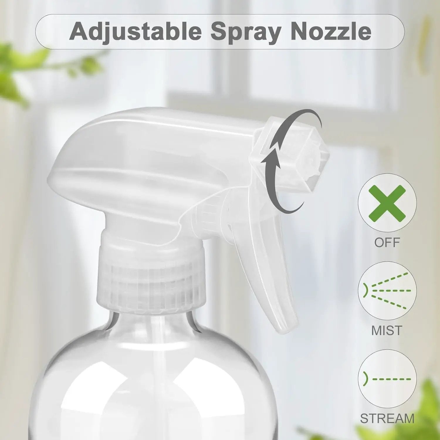 2 Pack Glass Spray Bottles with Long Silicone Sleeve, 16 oz Empty Refillable Containers with Adjustable Spray Nozzles, Spray Bottles for Hair, Cleaning Solutions and Plants khaki by GreenHaven Gardens