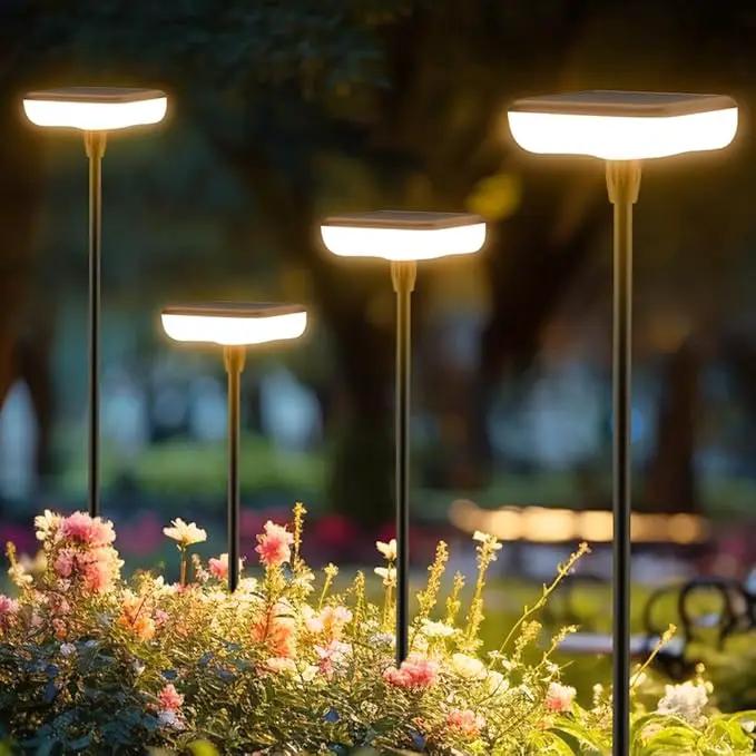 Solar Lights Outdoor Garden 4 Pack Solar Pathway Light 31" Tall Sway by Wind Solar Swaying Lights 34LM Bright Up to 12H IP65 Waterproof Auto On/Off for Outside Yard Path Patio Lawn Flower by GreenHaven Gardens