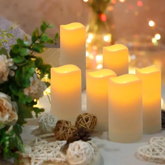 Metaku Flameless Flickering LED Candles - 24 Pack Ivory with Remote & Timer for Decoration by GreenHaven Gardens