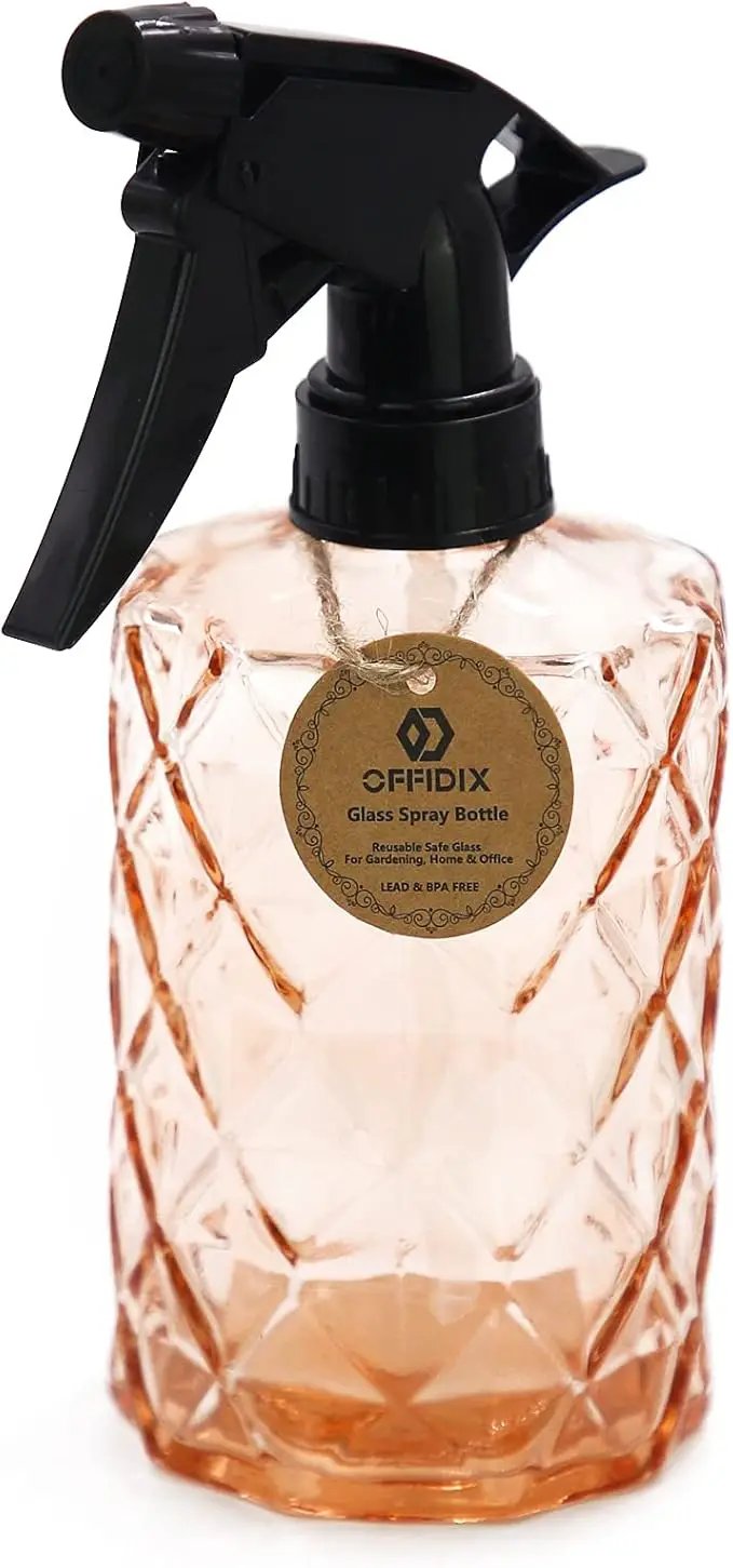 OFFIDIX Glass Spray Bottle, Fine Mist Plant Mister, Handheld Pressure Watering Can, Adjustable Nozzle Glass Spray Bottle, 0.35L/11.8oz Handheld Spray Bottles for Garden Plants Cleaning Solutions by GreenHaven Gardens