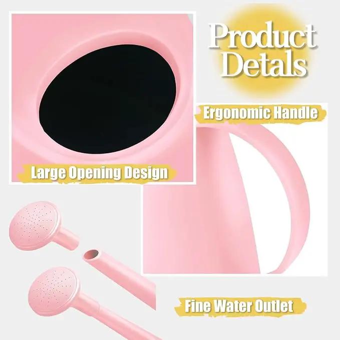Watering Can for Indoor Plants, Small Watering Cans for House Plant Garden Flower, Long Spout Water Can for Outdoor Watering Plants 1. 8L 1/2 Gallon (Pink) by GreenHaven Gardens