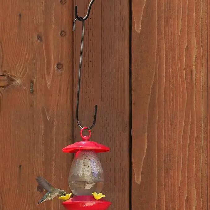Vindar 3 Pack 12 Inches Bird Feeder Hook Extra Large S Hooks Heavy Duty Hooks Hangers for Tree Branch, Bird Feeder, Hummingbirds Feeders, Bird House, Office, Wind Chimes, Lanterns, Gardening Tools by GreenHaven Gardens