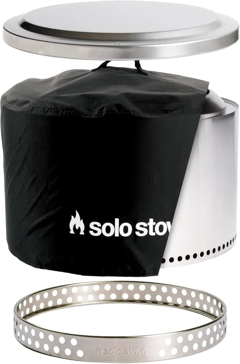 Solo Stove Yukon Amazon Exclusive Bundle | Smokeless Fire Pit with Stand, Lid & Shelter | Wood Burning Stainless Steel Campfire Pit with Ash Pan | Ideal for 6+ People | 27in Dia, 19in H, 59lbs by GreenHaven Gardens