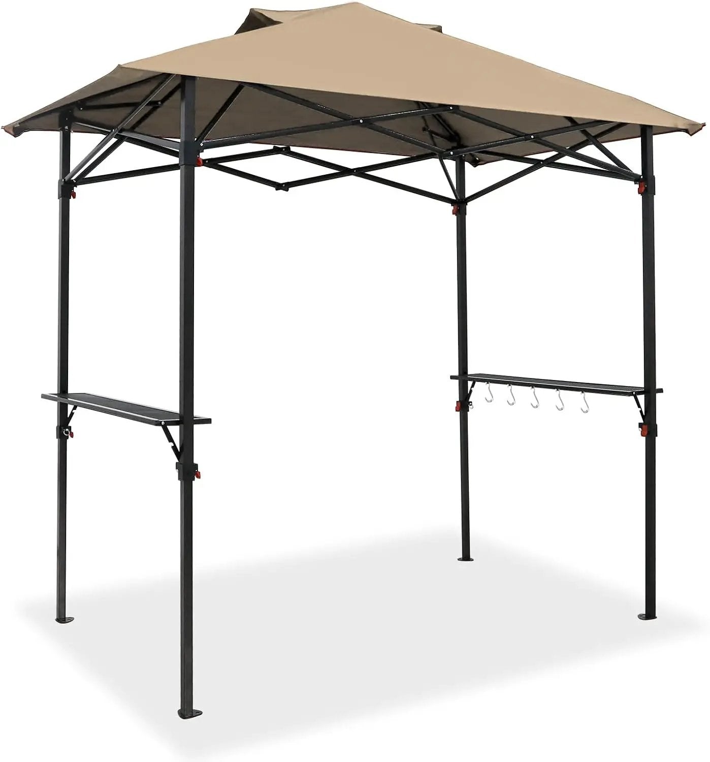 COOS BAY 8x5 Pop up Grill Gazebo Portable BBQ Gazebo Canopy Tent with Carry Bag, Outdoor Barbeque Shelter, Beige by GreenHaven Gardens