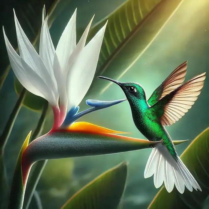 Bird of Paradise - White + Orange - Strelitzia. (2 White + 2 Orange BoP Cups) by GreenHaven Gardens