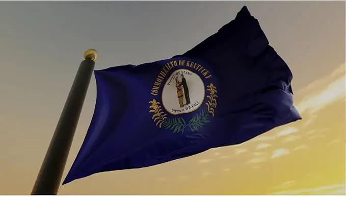 TOPFLAGS Kentucky State Flag 4x6 Outdoor KY Flags Embroidered Longest Lasting Heavy Duty Polyester Stronger Brass Grommets 4 Stitched Hemming Perfect for Outside by GreenHaven Gardens