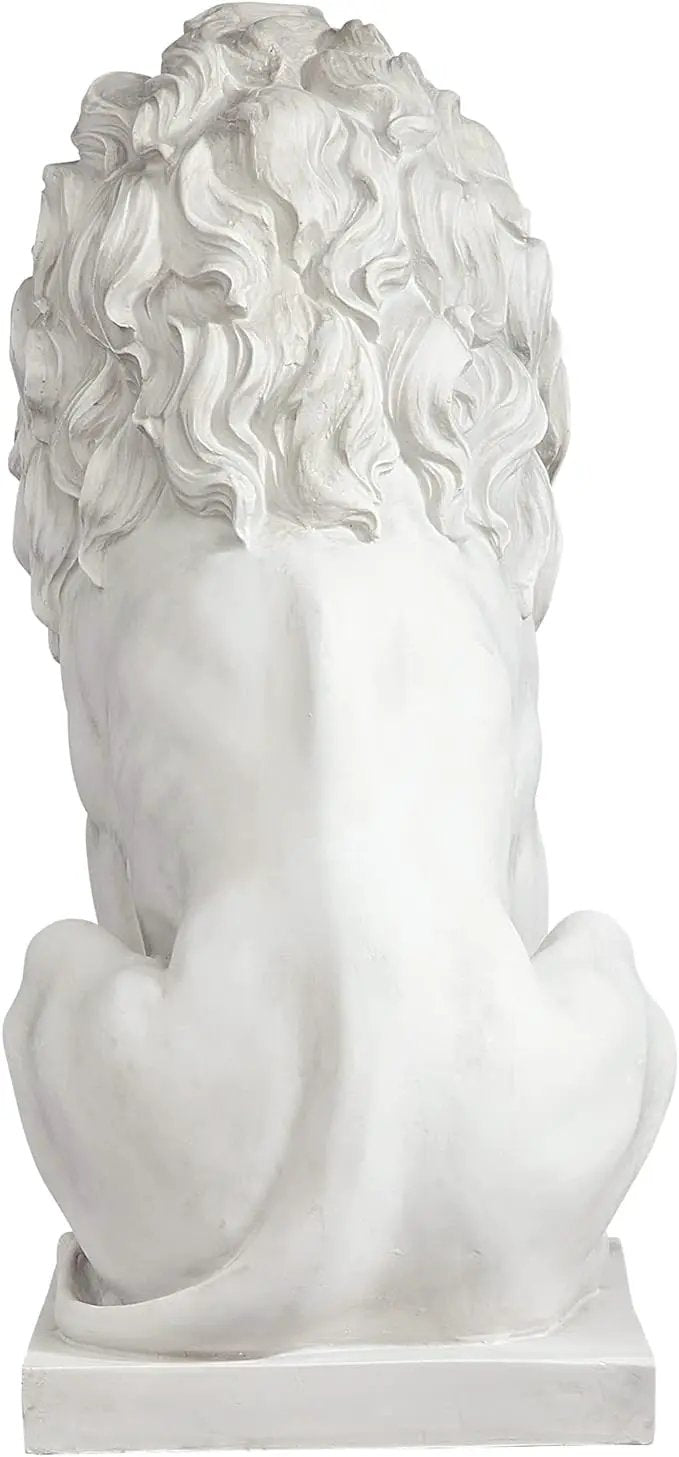 Design Toscano Lion of Florence Sentinel Indoor/Outdoor Animal Statue, 28 Inch Tall, Cast Stone Resin, Antique Stone Finish by GreenHaven Gardens