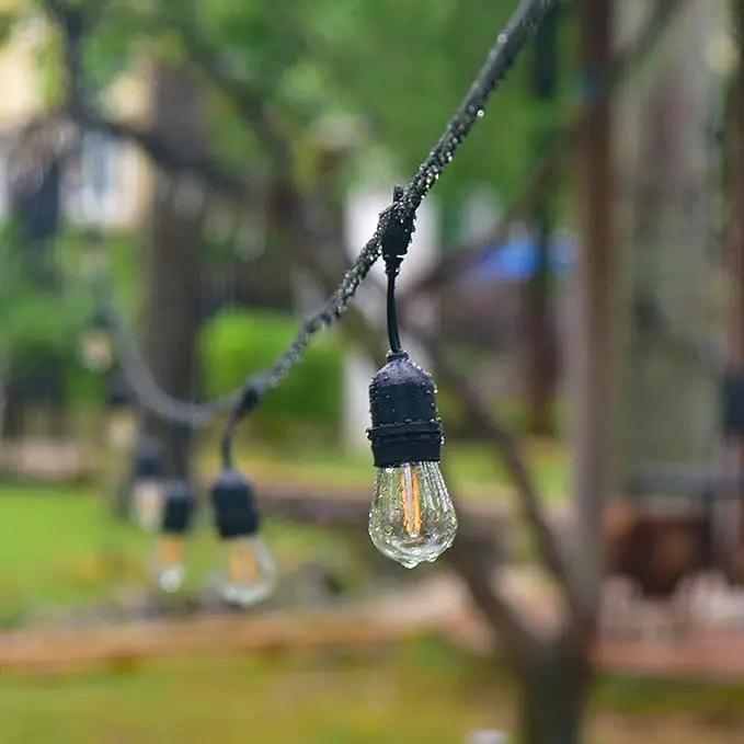Meconard Shatterproof LED S14 Replacement Light Bulbs,E26 Medium Screw Base, Vintage Edison Bulbs Equivalent to 11 Watt, Fits for Commercial Outdoor Patio String Lights, 2200K Warm White, 15 Pack by GreenHaven Gardens