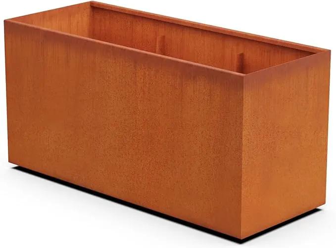 60x30 Inch Corten Steel Planter Box – Extra Tall Privacy Screen Planter | 5 FT Long Heavy Duty Metal Barrier | Made in USA, Fully Assembled by GreenHaven Gardens