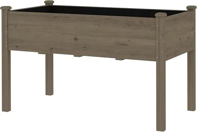 MUPATER 4'x2' Raised Garden Bed, Elevated Planter Box with Drainage Holes for Herbs and Vegetables, Raised Garden Bed with Four Legs for Garden, Patio and Greenhouse, Brown by GreenHaven Gardens