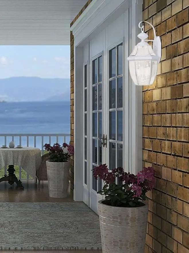 Livex Lighting 2251-07 Monterey 2 Light Outdoor Bronze Finish Solid Brass Wall Lantern with Clear Beveled Glass, 20.25" x 10.5" x 20.25" by GreenHaven Gardens