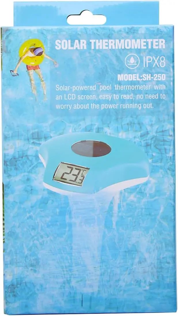 BALDR Pool Thermometer Floating Easy Read, IPX8 Waterproof, Solar Powered Digital Pool Thermometer with LCD Screen,Suitable for Swimming Pool/Hot Tub/Hot Spring/Aquarium (Purple) by GreenHaven Gardens